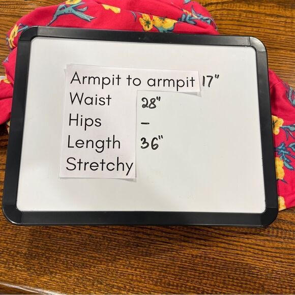 Floral bright pink fake Wrap short sleeve Dress size Small - Picture 11 of 13